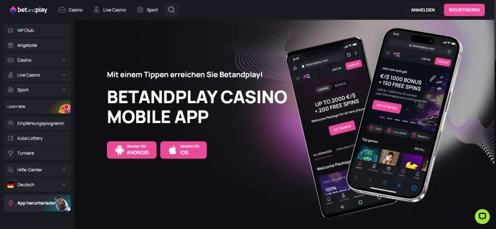 Mobile Anleitung von BetandPlay zur Verknüpfung mit dem Startbildschirm